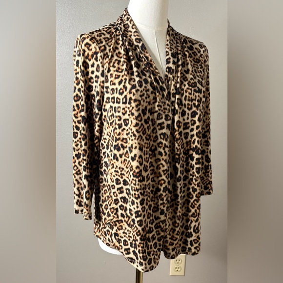 Charter Club Leopard Print Blouse - Picture 3 of 4